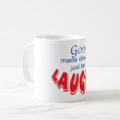 神は笑いのコーヒー・マグのためのピエロをちょうど作りました コーヒーマグカップ (正面左)