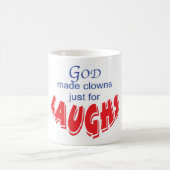 神は笑いのコーヒー・マグのためのピエロをちょうど作りました コーヒーマグカップ (中央)