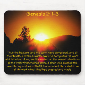 神は第7日を賛美しました マウスパッド