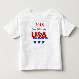 神は米国によって日付を記入される幼児のTシャツのテンプレートを賛美します トドラーTシャツ