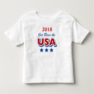 神は米国によって日付を記入される幼児のTシャツのテンプレートを賛美します トドラーTシャツ