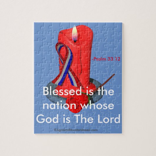神は米国のリボンを賛美します ジグソーパズル (縦)