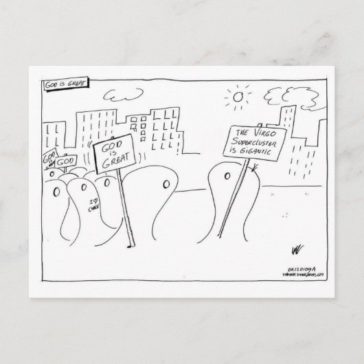 神は素晴らしいです ポストカード (正面)