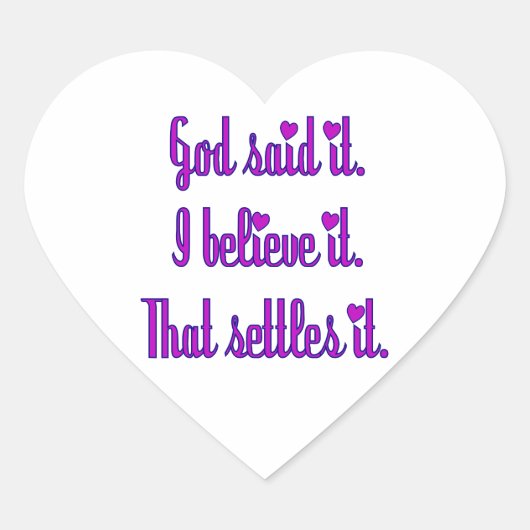 神は紫とハート ハートシール (正面)