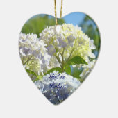 神は聖なる方!ギフト オーナメント 青いアジサイの花 (左)
