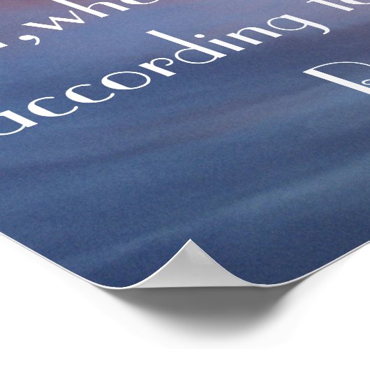 神は聖なる聖句の日の出のために働く ポスター (角)