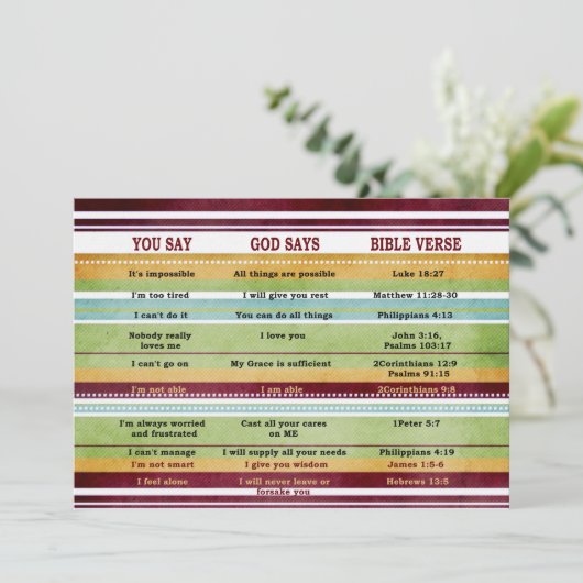 神は聖書の感動的聖句を言う (スタンド正面)