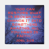 神は聖書の破れた聖句の日の出を取り戻すことができる マグネット (正面)