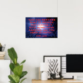 神は聖書の節ヨエル2:25を回復することができる ポスター (ホームオフィス)