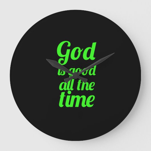 神は聖書イエス・キリスト教の聖霊の時代を通じて常に良い ラージ壁時計 (正面)