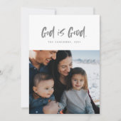 神は聖書聖降誕祭の赤い写真カード シーズンカード (正面)