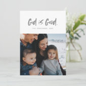 神は聖書聖降誕祭の赤い写真カード シーズンカード (スタンド正面)