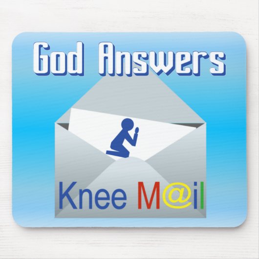 神は膝郵便キリスト教のマウスパッドに答えます マウスパッド (正面)