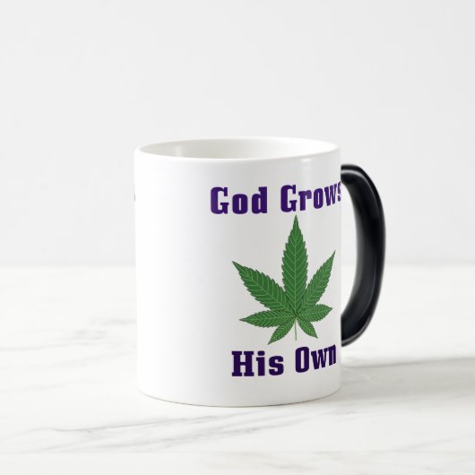 神は自分の雑草を育てるおもしろい モーフィングマグカップ (正面右)