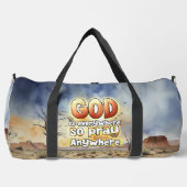 神は至る所にどこにでもあ祈る ダッフルバッグ (正面)