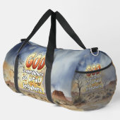 神は至る所にどこにでもあ祈る ダッフルバッグ (右コーナー)