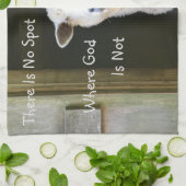 神は至る所の羊 キッチンタオル (折り畳み)