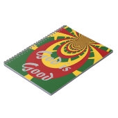 神は良いヴィンテージカッコいいレトロジャマイカラスタ ノートブック (左側)