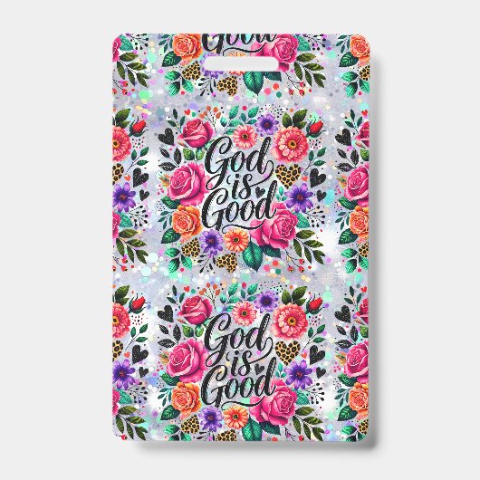 神は良い宗教クリスチャンのギフトバッジリールID バッジ (Front)