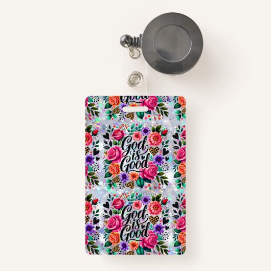 神は良い宗教クリスチャンのギフトバッジリールID バッジ (正面リトラクタブル付き)