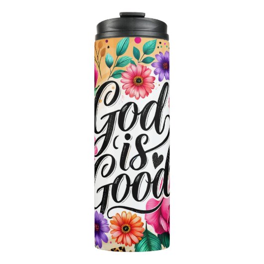 神は良い宗教メッセージ熱タンブラー タンブラー (正面)