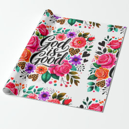 神は良い宗教的なキリスト教の包み紙 ラッピングペーパー