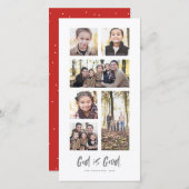 神は良い宗教的なクリスマスの写真コラージュのカード シーズンカード (正面/裏面)