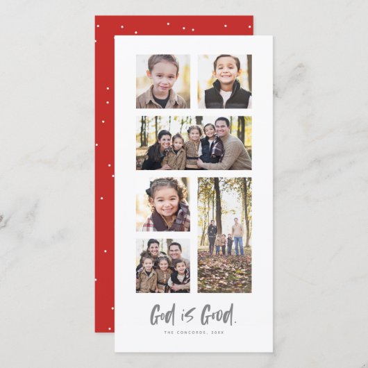 神は良い宗教的なクリスマスの写真コラージュのカード シーズンカード (正面/裏面)