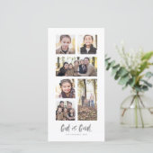 神は良い宗教的なクリスマスの写真コラージュのカード シーズンカード (スタンド正面)