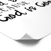 神は良い聖書の引用文 ポスター (角)