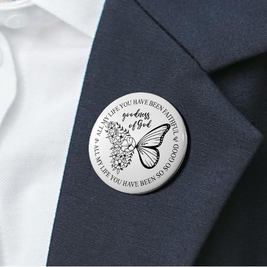 神は良い蝶であるフローラ 缶バッジ