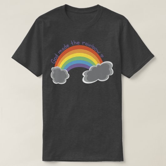 神は虹のプレミアムを作った Tシャツ (デザイン正面)