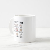 神は言われました私は看護師の信仰のビンテージの彫刻デザインです コーヒーマグカップ (正面左)