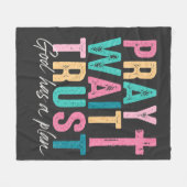 神は計画を持っている フリースブランケット (正面(横))