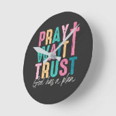 神は計画を持っている ラウンド壁時計 (傾斜)