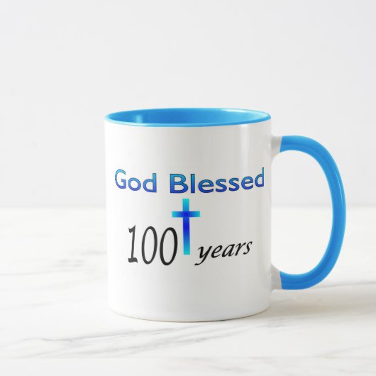 神は誕生日プレゼント100年の賛美しました マグカップ (右)