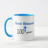 神は誕生日プレゼント100年の賛美しました マグカップ (左)