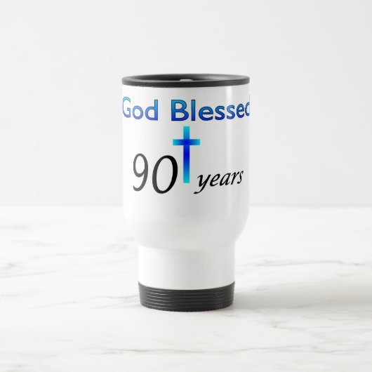 神は誕生日プレゼント90年の賛美しました トラベルマグ (中央)