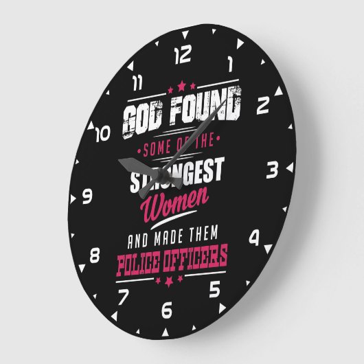 神は警官に笑わされるな専門職Dsgnをしました ラージ壁時計 (傾斜)