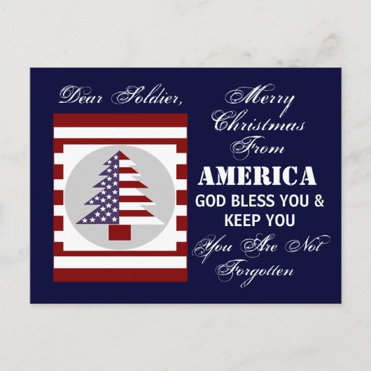 神は貴様を兵士のクリスマスカードとして祝福する シーズンポストカード (正面)