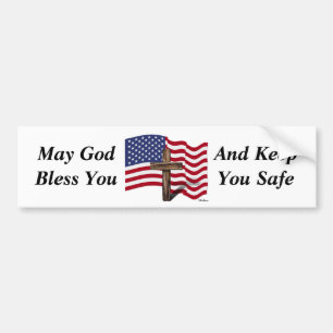 神は賛美し、安全保つように バンパーステッカー
