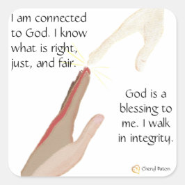 神は賛美私の物。整合性ステッカーで歩く スクエアシール