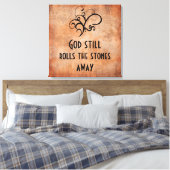 神は転がまだ石を遠くに感動的て キャンバスプリント (インサイチュ (寝室))