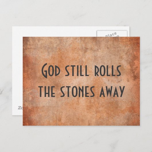 神は転がまだ石を遠くに感動的て ポストカード (正面/裏面)