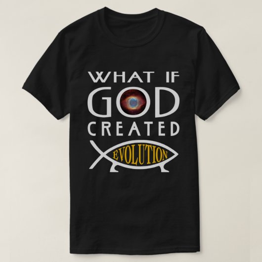 神は進化を創造したのか?インテリジェント・デザイン Tシャツ (デザイン正面)