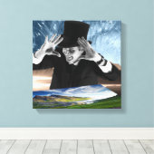 神は遊の キャンバスプリント (インサイチュ (ウッドフロア))