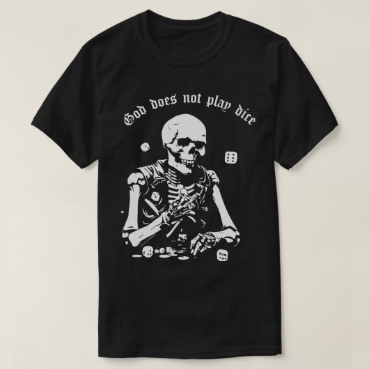 神は遊サイコロ1 Tシャツ (デザイン正面)
