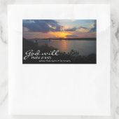 神は道を作るであろう 長方形シール (バッグ)