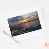 神は道を作るであろう 長方形シール (封筒)