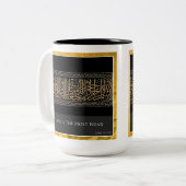 神は金ゴールドの葉で最も近い ツートーンマグカップ (正面左)